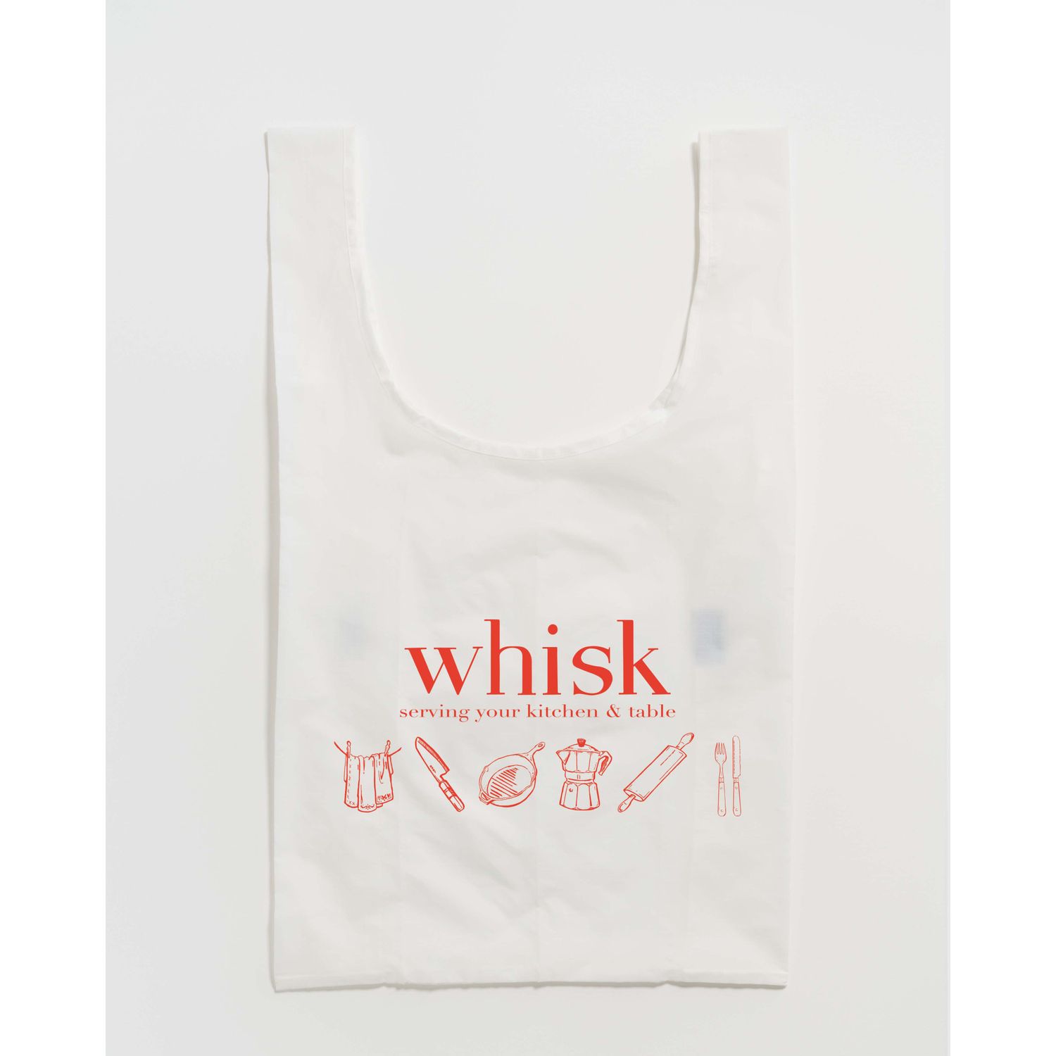 White Whisk Baggu Reusable Tote Bag