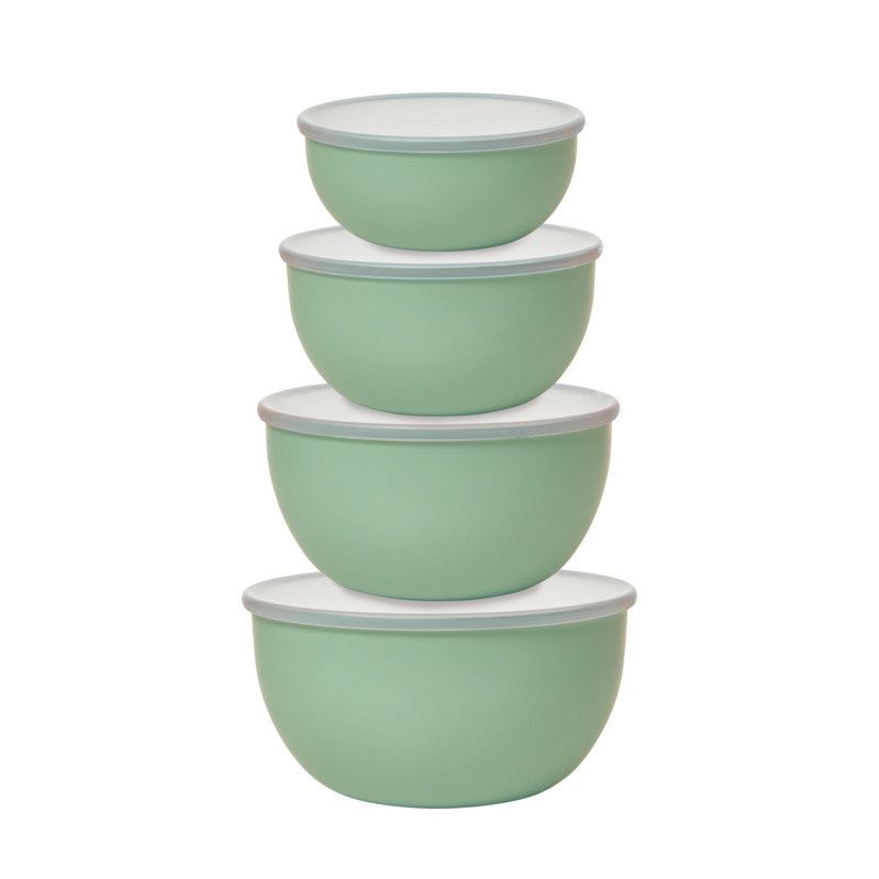 Pistachio Mixing Bowls with Lids, set of 4