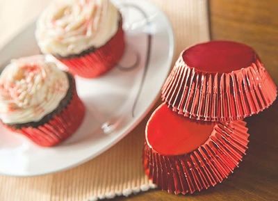 Red Foil Baking Cups