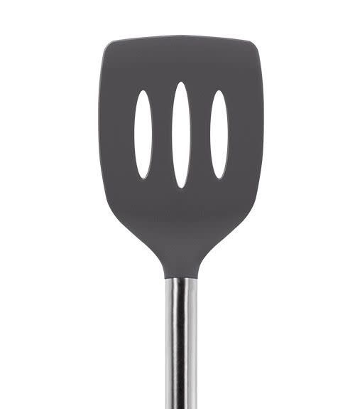 Tovolo Charcoal Grey Silicone Slotted Offset Turner/Spatula