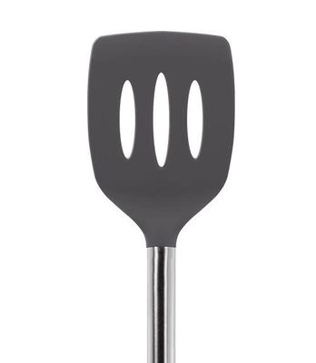 Tovolo Charcoal Grey Silicone Slotted Offset Turner/Spatula
