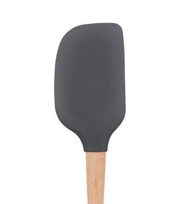 Tovolo Charcoal Grey Silicone Spatula with Wood Handle