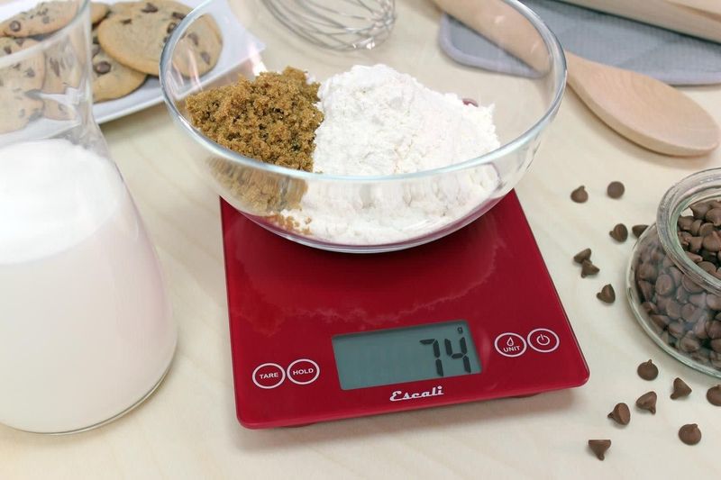 Escali Arti Red Glass Digital Scale