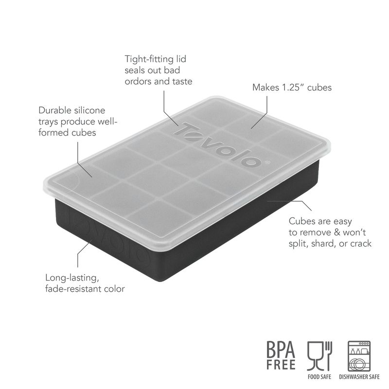 Tovolo Charcoal Ice Cube Tray with Lid