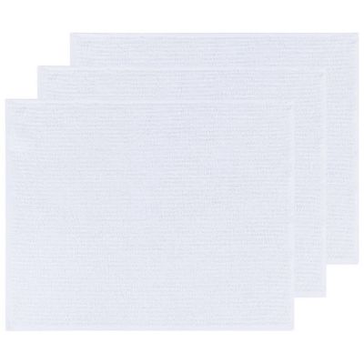 Set of 3 Large White Barmop Dishtowels