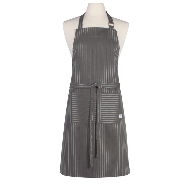 Grey Pinstripe Apron