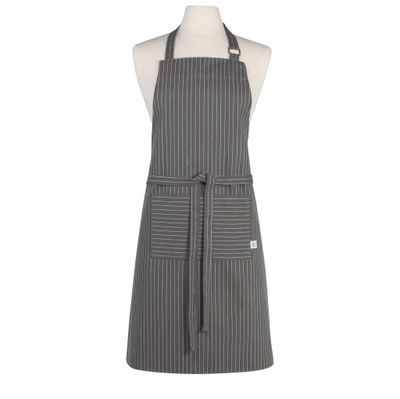 Grey Pinstripe Apron