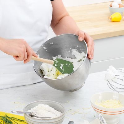 Tovolo Indigo Silicone Spatula with Wood Handle