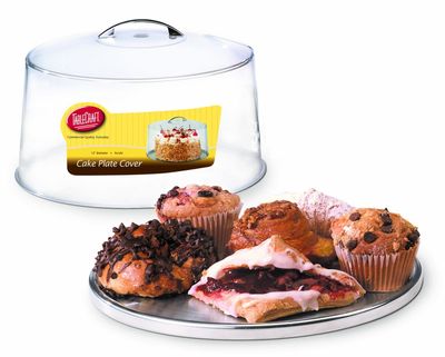 Cake Plate with Plastic Cover