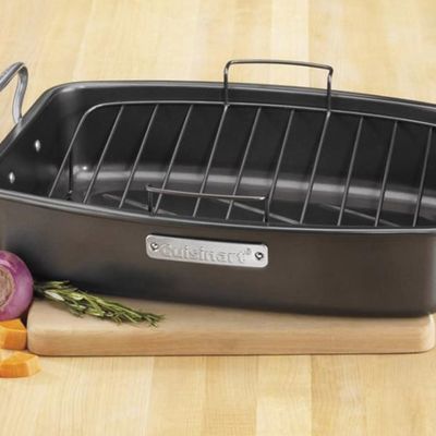 17x13" Non-Stick Roasting Pan with V Roasting Rack