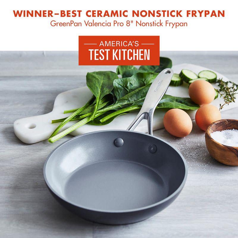 GreenPan 8" Valencia Pro Ceramic &amp; Hard Anodized Frying Pan