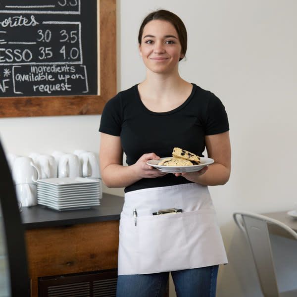 White Bar Apron
