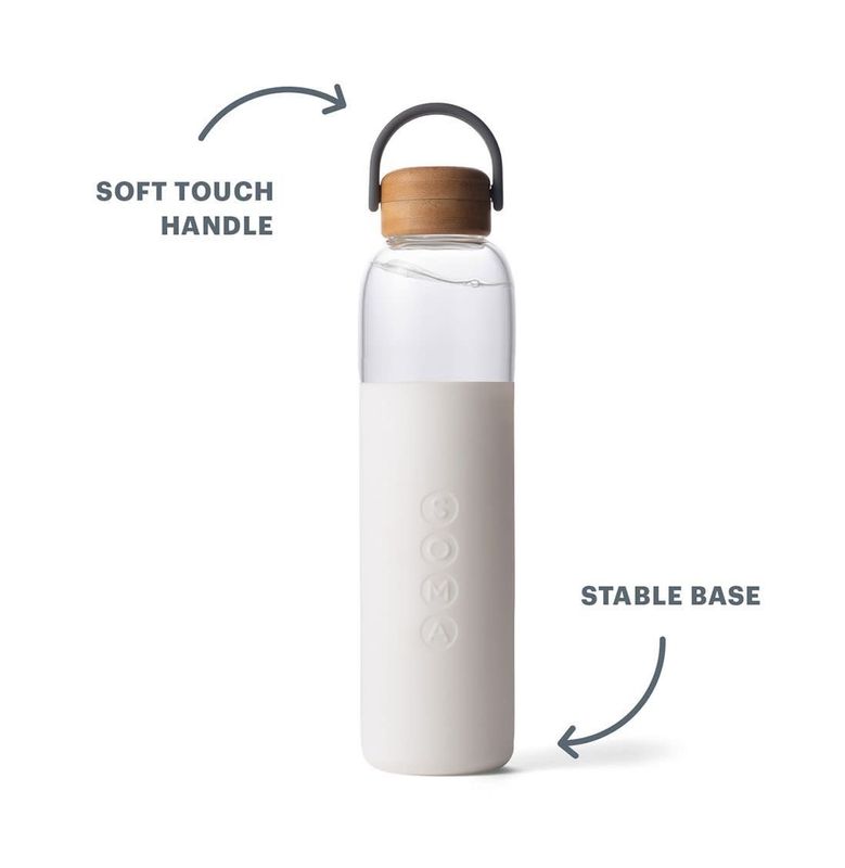 Mint Green 25oz Glass Water Bottle