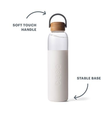 Mint Green 25oz Glass Water Bottle
