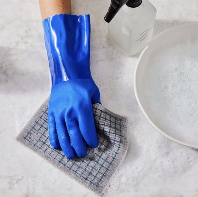 Small Blue Dish Gloves