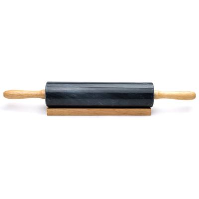 Black Marble Rolling Pin with Base