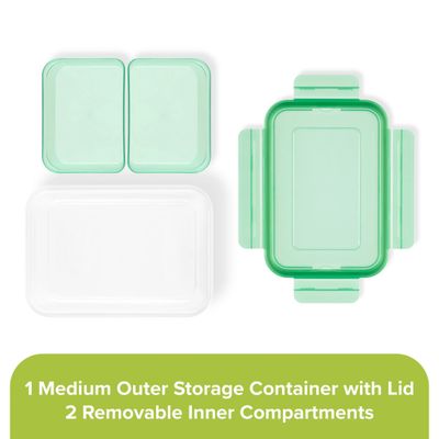4.6 cup Divided Snap Container