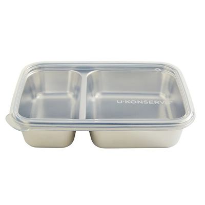 Divided Bento with Clear Silicone Lid