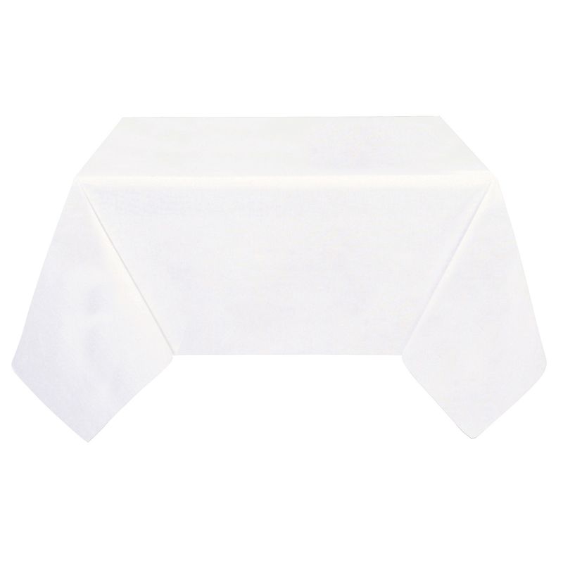 60x90" White Cotton Tablecloth