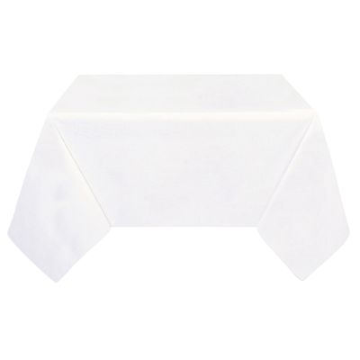 60x90" White Cotton Tablecloth