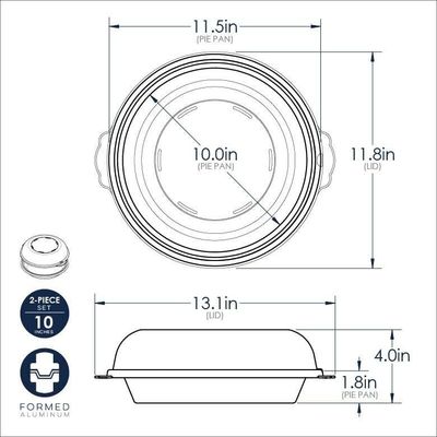 Nordic Ware 10" Aluminum Deep Pie Pan &amp; Lid
