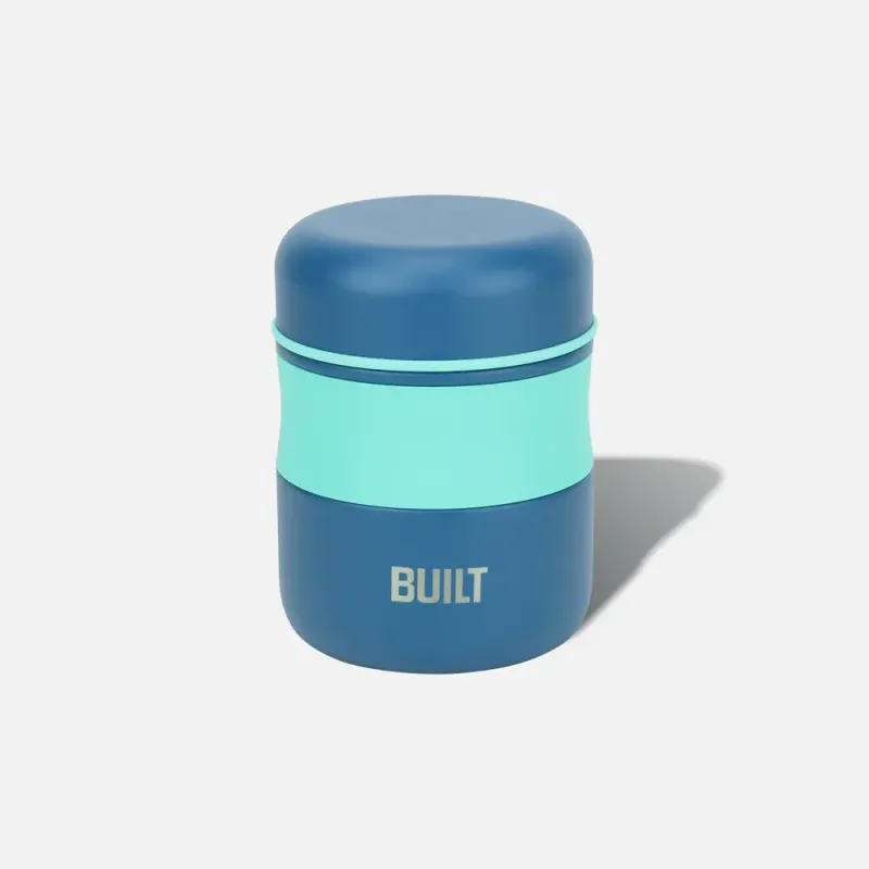 10oz Mint &amp; Blue Food Jar