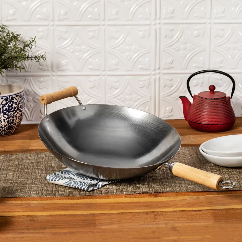 14" Round Bottom Carbon Steel Wok