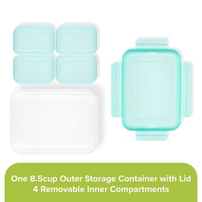 8.5 cup Divided Snap Container