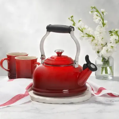 Le Creuset 1.7qt Cherry Whistling Tea Kettle