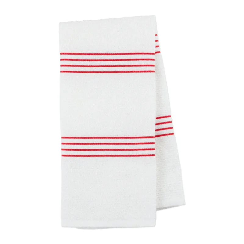 Red Stripe Terry Dishtowel