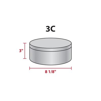 8x3" Snowy Drive Cookie Tin, 3lb capacity