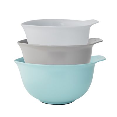 KitchenAid Grey, Aqua, &amp; White Mixing Bowls