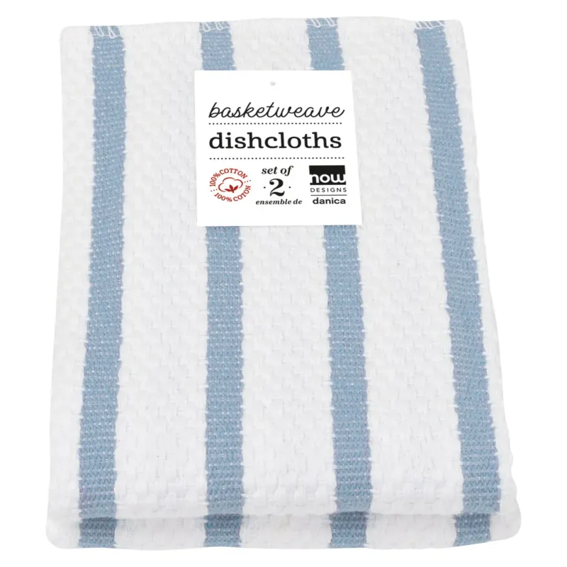Slate Blue Basketweave Dishcloth