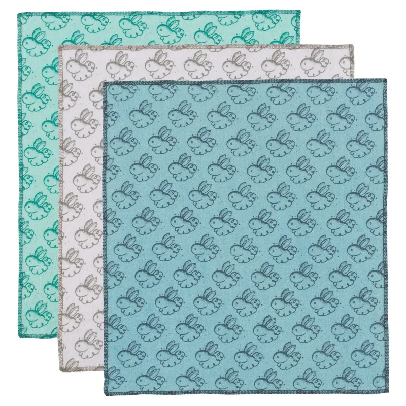 Set of 3 Dust Bunny Microfiber Dusting Cloths