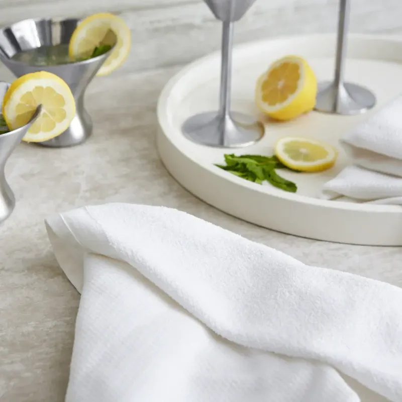 White Terry Dishtowels, set of 3