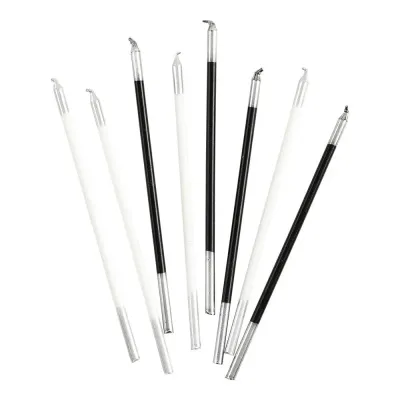 Black &amp; White Birthday Candles, set of 16