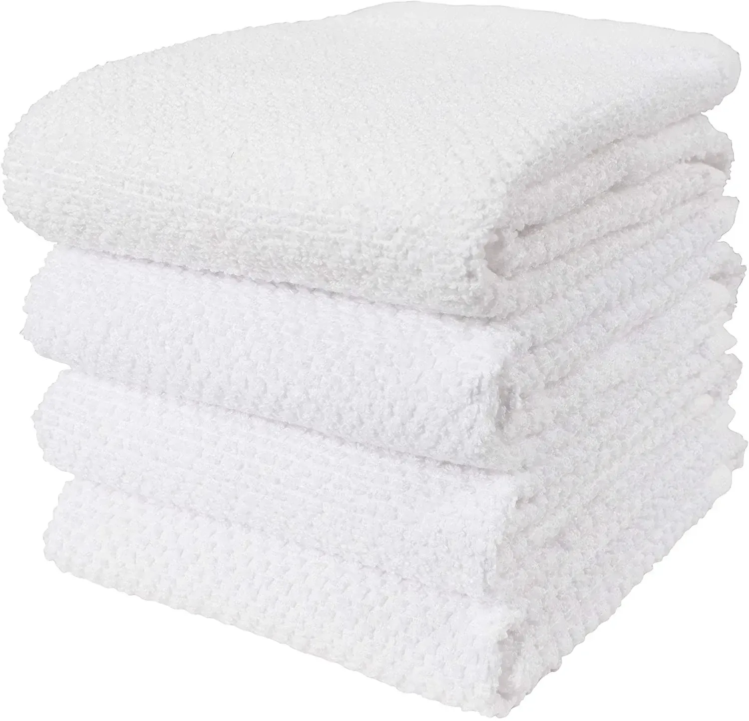 White Terry Dishtowels, set of 4