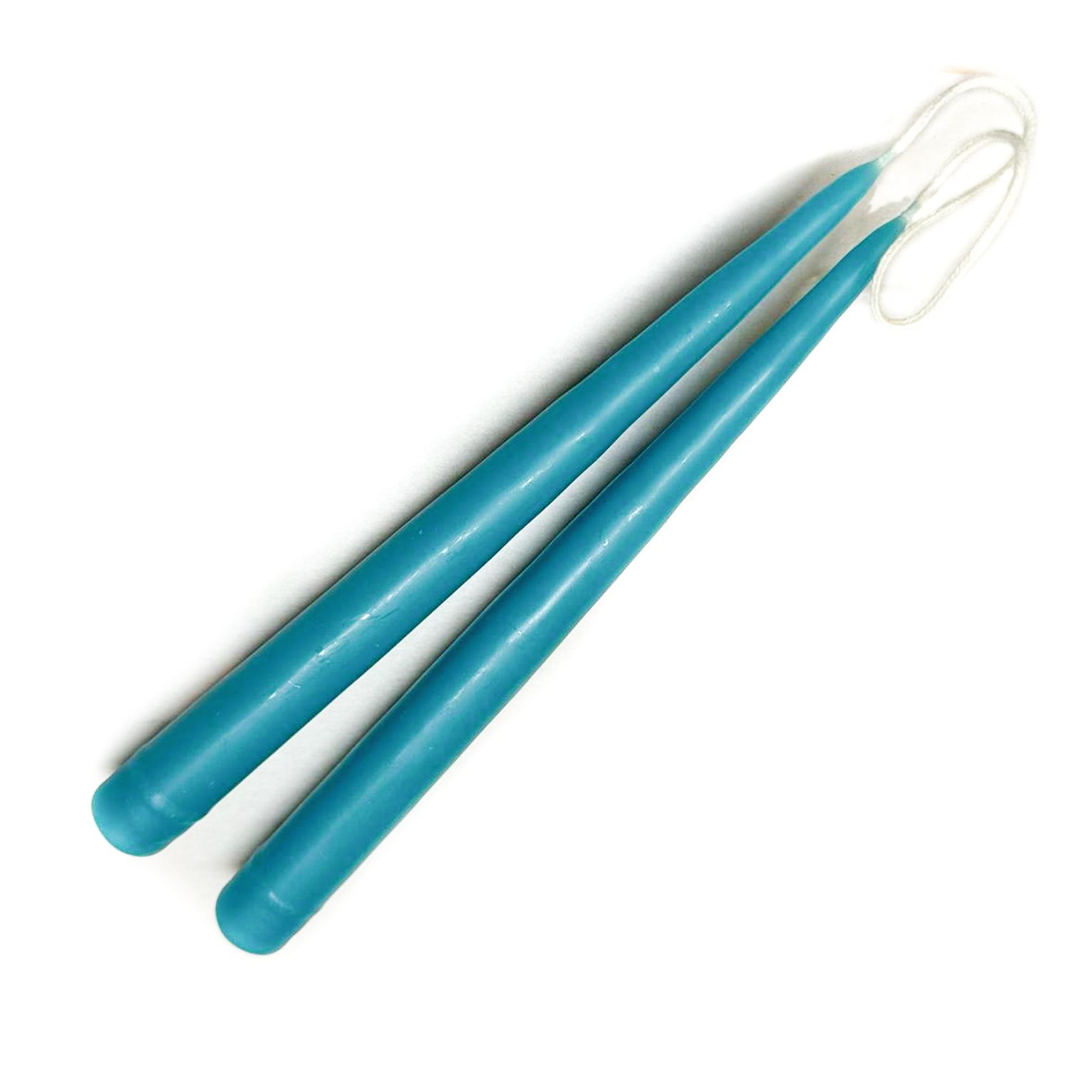 9" Turquoise Candles, set of 2