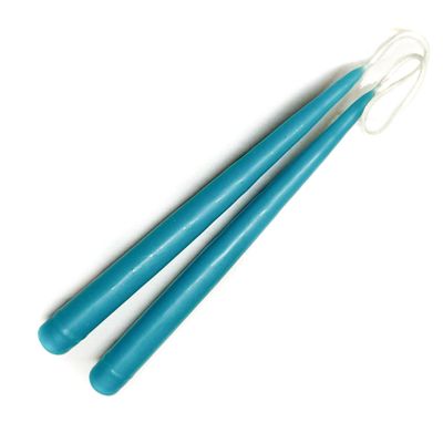 9" Turquoise Candles, set of 2