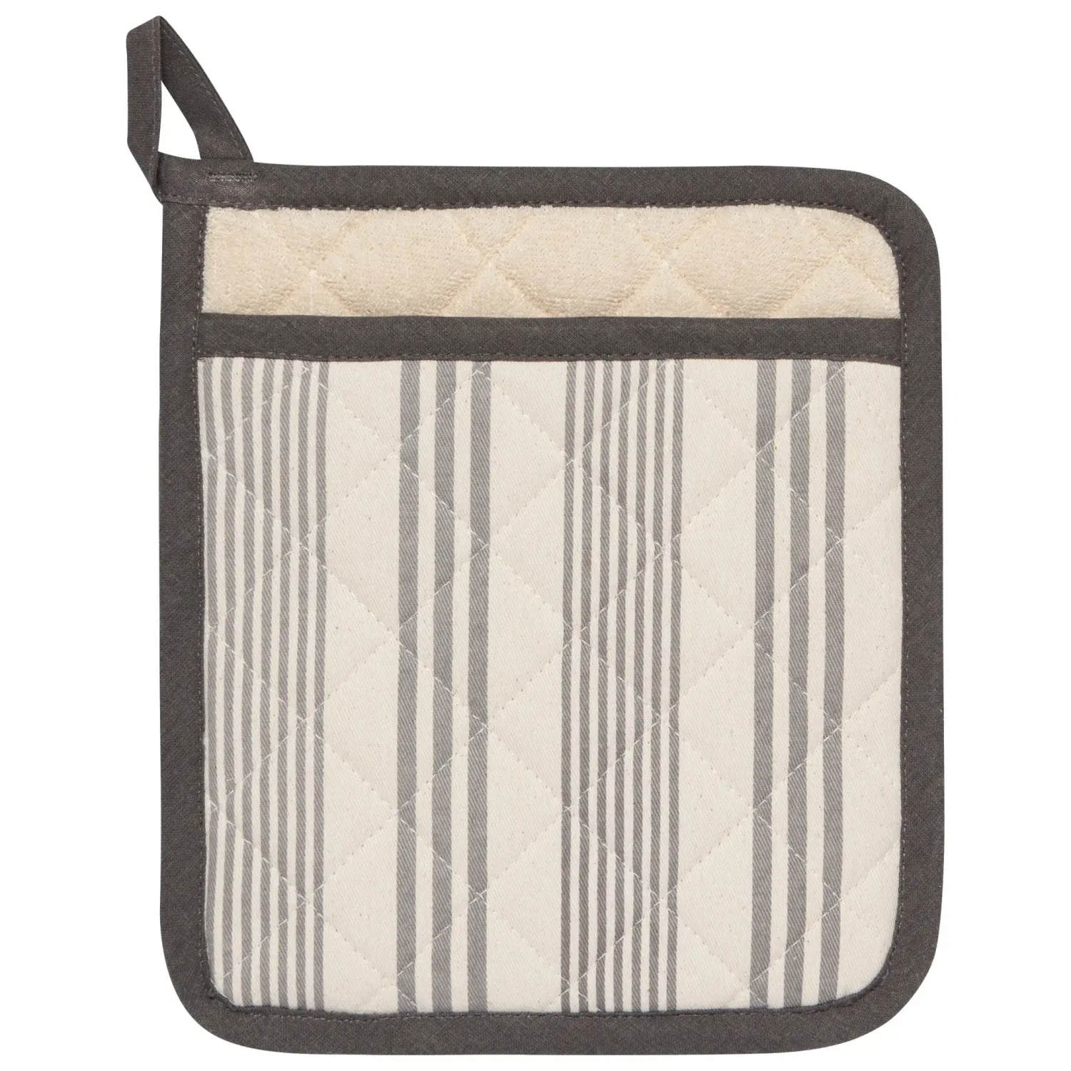 Grey Pencil Stripe Potholder