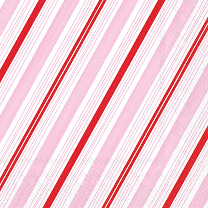 Peppermint Stripes Cocktail Napkins, set of 20