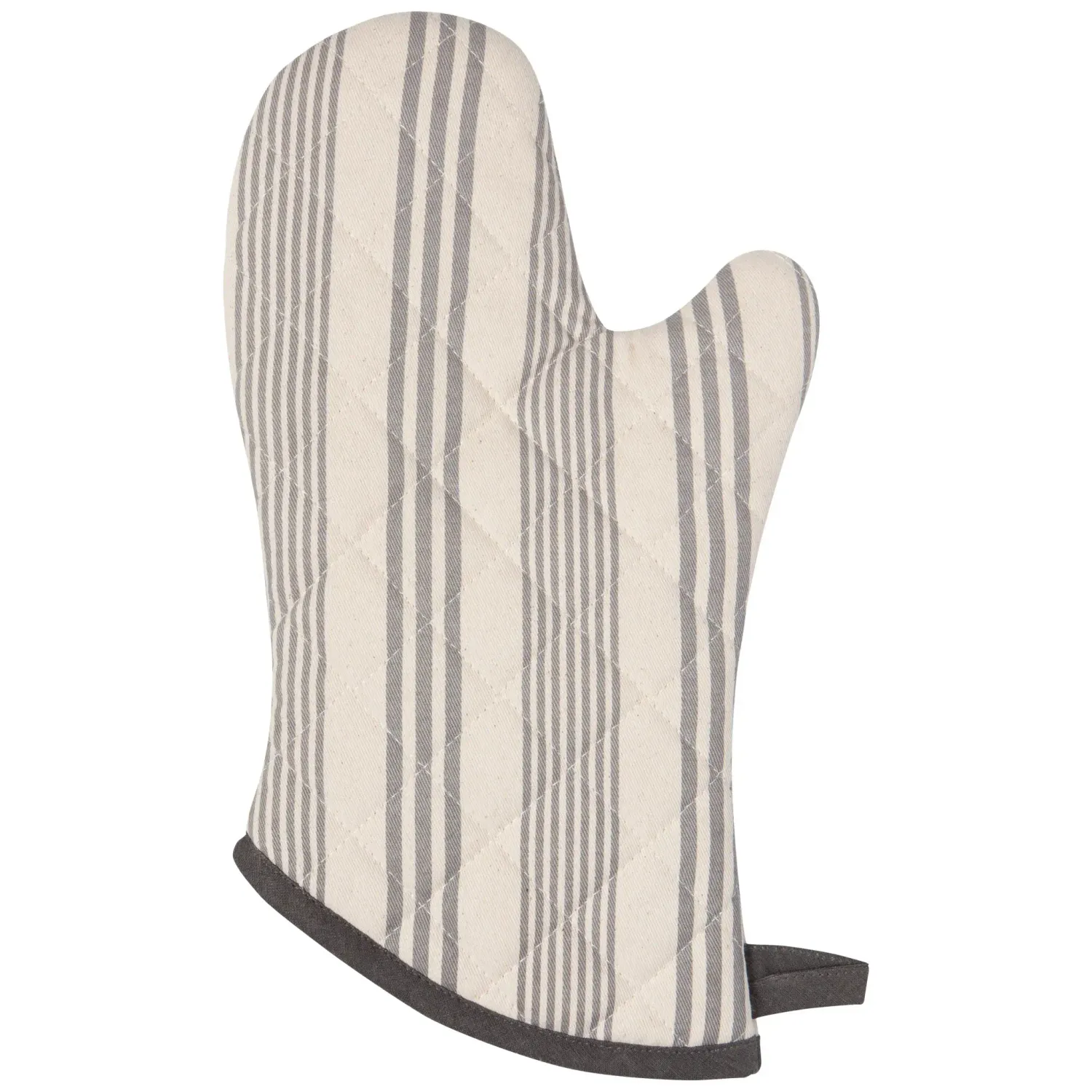 Grey Pencil Stripe Oven Mitt