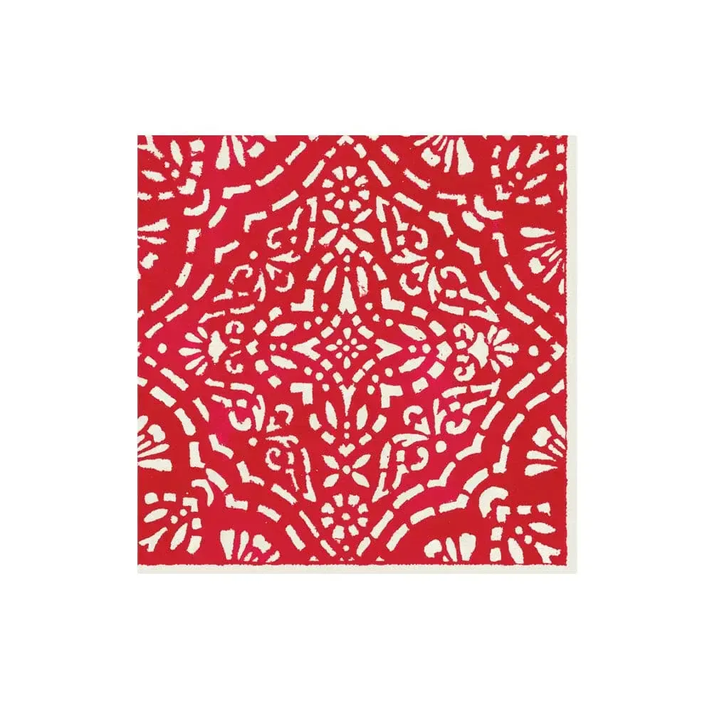 Red Annika Paper Cocktail Napkins