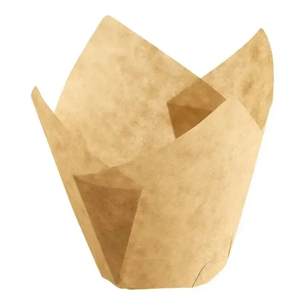 Natural Tulip Baking Cups, set of 25