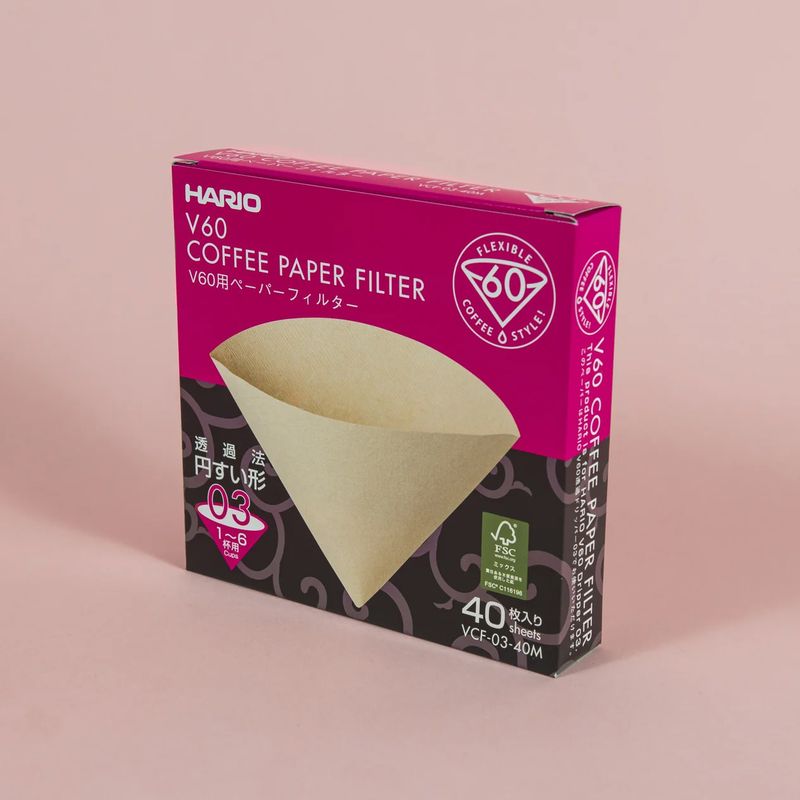 Hario Natural #3 Filters, 40 Count