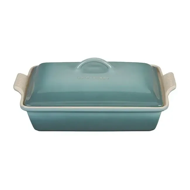 Le Creuset 4 quart Sea Salt Heritage Casserole &amp; Lid