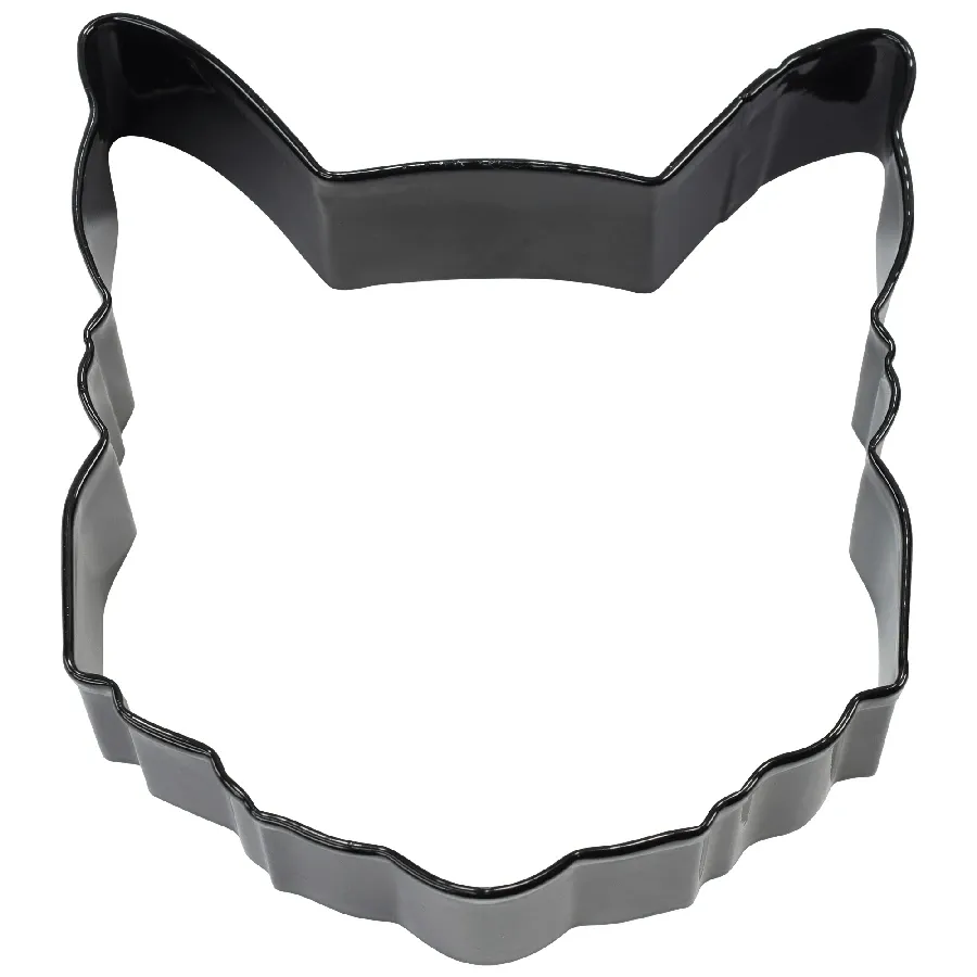 3.5" Black Cat Face Cookie Cutter