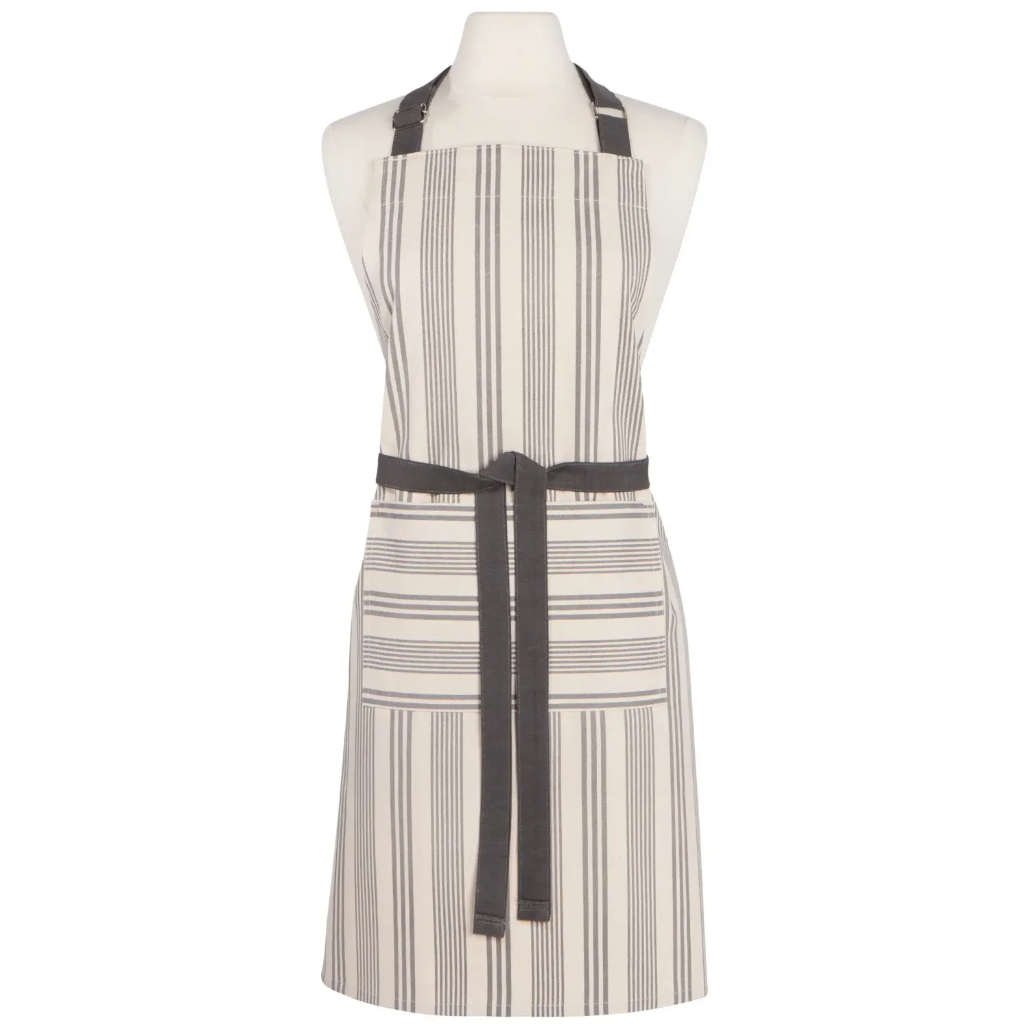 Grey Pencil Stripe Apron