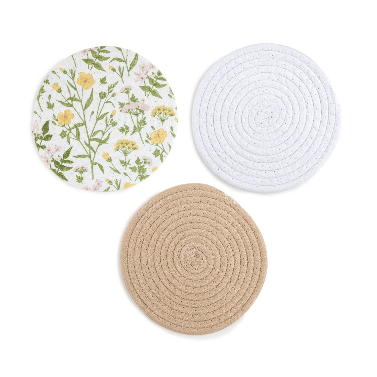 8" Woven Trivets, set of 3