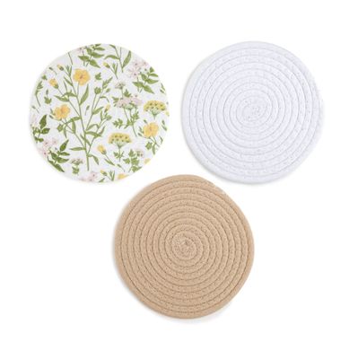 8" Woven Trivets, set of 3